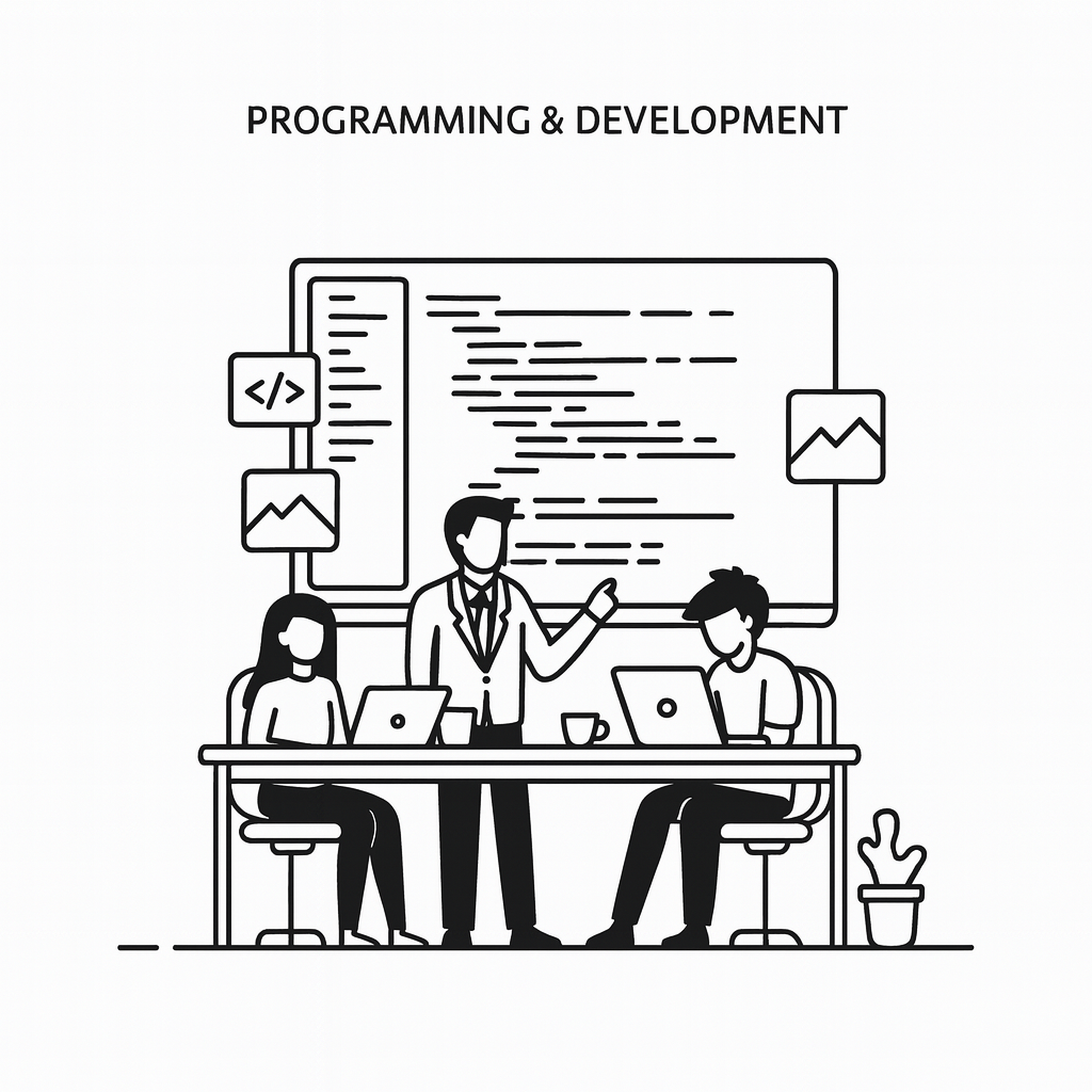 Colorful illustration of the Spiriit team working together
