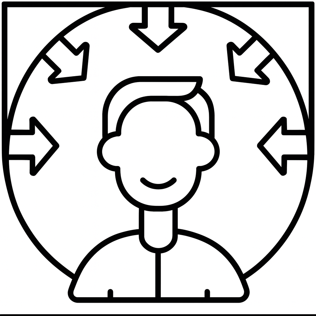Colorful client-centric icon