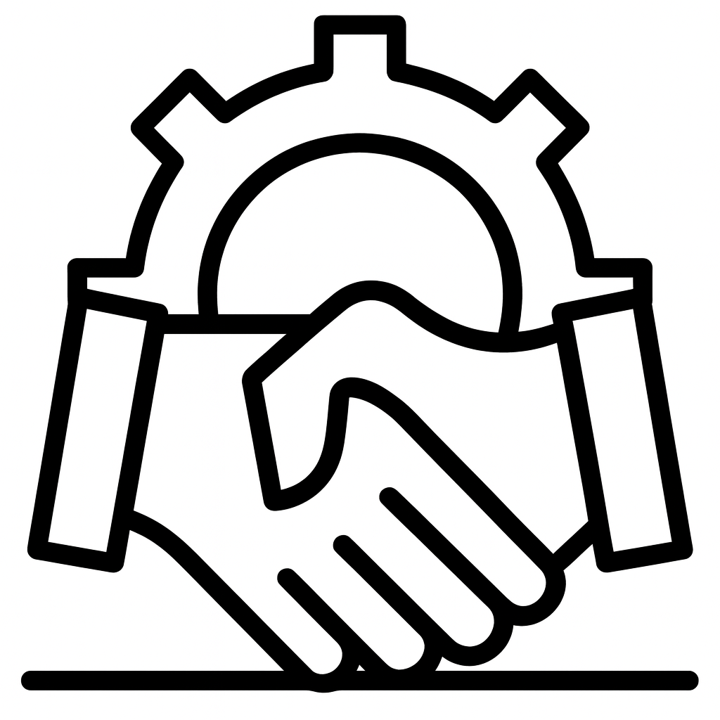 Colorful collaboration icon